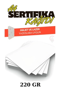 A3 Sertifika Kağıdı Kalın Kartuşlu Mürekkepli Tüm Yazıcılara Uygun 50 Adet 220 Gr